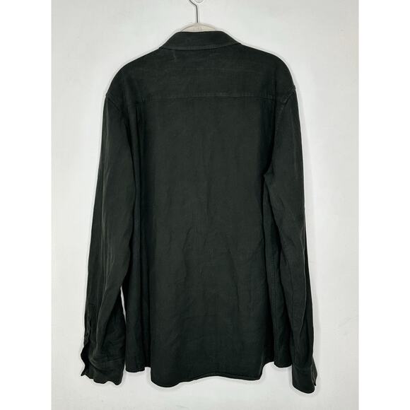COS Mens Button Down Relaxed Long Sleeve Forest Green Casual Soft Shirt Sz XL - Picture 6 of 6